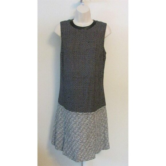 Diane Von Furstenberg Dresses & Skirts - DVF Diane von Furstenberg Aida dash weave broken tweed black white shift dress 6